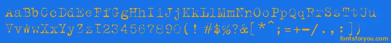 TrixiecyrLight Font – Orange Fonts on Blue Background