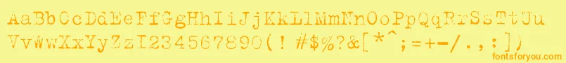 TrixiecyrLight Font – Orange Fonts on Yellow Background