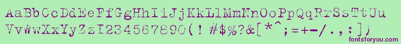 Шрифт TrixiecyrLight – фиолетовые шрифты на зелёном фоне