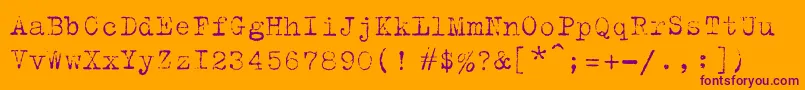 TrixiecyrLight Font – Purple Fonts on Orange Background