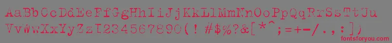 TrixiecyrLight Font – Red Fonts on Gray Background