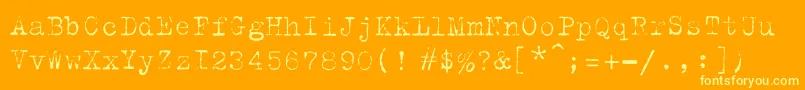 Шрифт TrixiecyrLight – жёлтые шрифты на оранжевом фоне