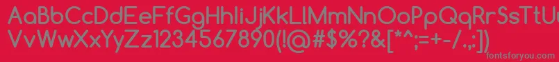ComfortaaBold Font – Gray Fonts on Red Background