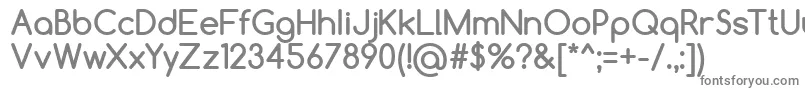 フォントComfortaaBold – 白い背景に灰色の文字