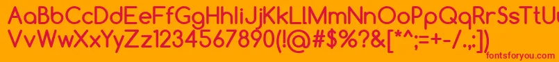 ComfortaaBold-fontti – punaiset fontit oranssilla taustalla