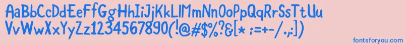 Шрифт CoolstoryRegular – синие шрифты на розовом фоне
