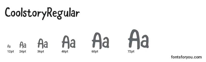 CoolstoryRegular Font Sizes