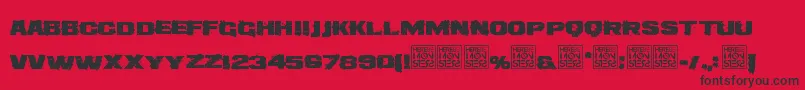HbmDirteeBoxDonationware Font – Black Fonts on Red Background