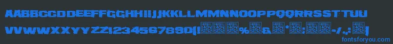 HbmDirteeBoxDonationware Font – Blue Fonts on Black Background