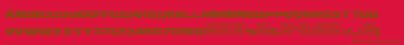 HbmDirteeBoxDonationware Font – Brown Fonts on Red Background