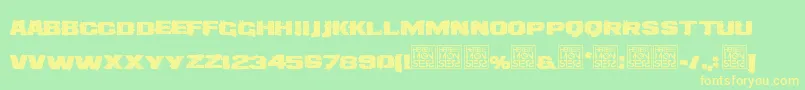 HbmDirteeBoxDonationware Font – Yellow Fonts on Green Background