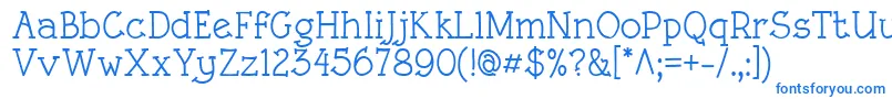 RoughLtMedium Font – Blue Fonts on White Background