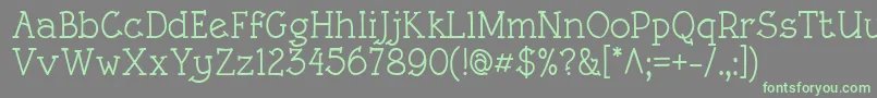 RoughLtMedium Font – Green Fonts on Gray Background