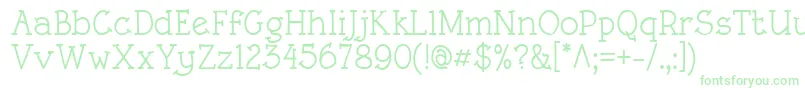 RoughLtMedium Font – Green Fonts on White Background