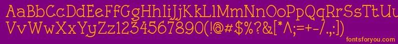 RoughLtMedium Font – Orange Fonts on Purple Background