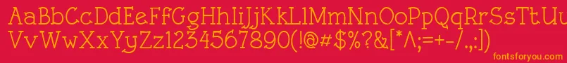 RoughLtMedium Font – Orange Fonts on Red Background