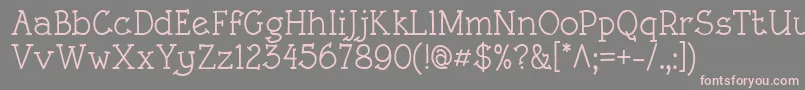 Шрифт RoughLtMedium – розовые шрифты на сером фоне