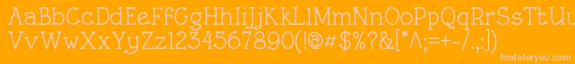 RoughLtMedium Font – Pink Fonts on Orange Background
