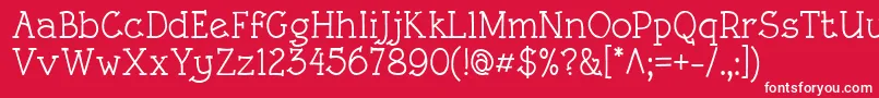 RoughLtMedium Font – White Fonts on Red Background