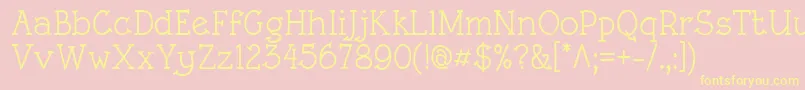 RoughLtMedium Font – Yellow Fonts on Pink Background