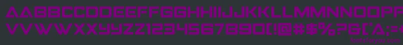 Strikefighter-Schriftart – Violette Schriften auf schwarzem Hintergrund