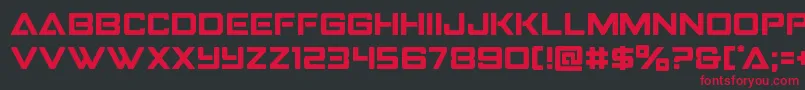 Strikefighter Font – Red Fonts on Black Background