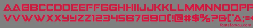 Strikefighter Font – Red Fonts on Gray Background