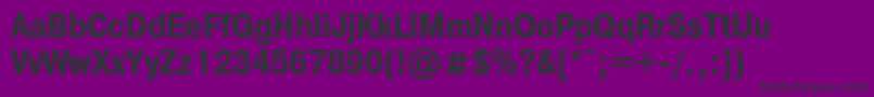 PragmaticacondettBold-Schriftart – Schwarze Schriften auf violettem Hintergrund