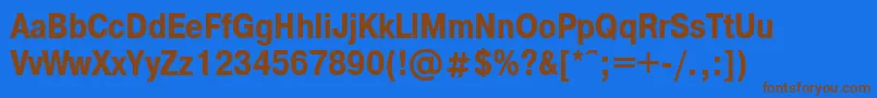 PragmaticacondettBold Font – Brown Fonts on Blue Background