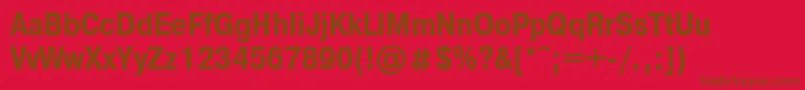 En savoir plus sur la police PragmaticacondettBold Police PragmaticacondettBold – polices brunes sur fond rouge