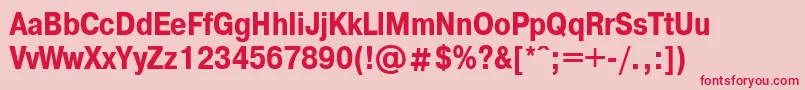 PragmaticacondettBold Font – Red Fonts on Pink Background