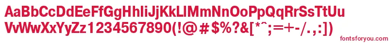 PragmaticacondettBold Font – Red Fonts on White Background