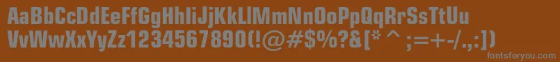 EuropecondBold Font – Gray Fonts on Brown Background