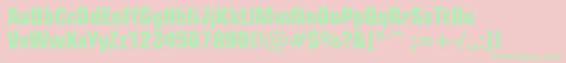 EuropecondBold Font – Green Fonts on Pink Background