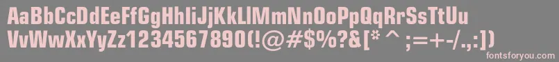 EuropecondBold Font – Pink Fonts on Gray Background
