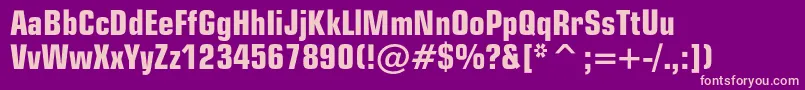 EuropecondBold Font – Pink Fonts on Purple Background