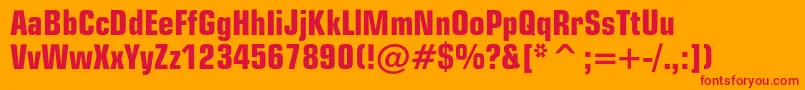 EuropecondBold Font – Red Fonts on Orange Background