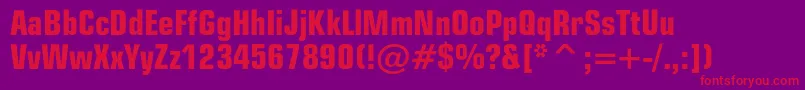 EuropecondBold Font – Red Fonts on Purple Background