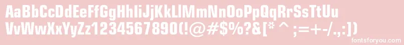 EuropecondBold Font – White Fonts on Pink Background