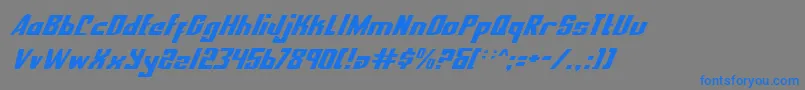 NationalExpressItalic Font – Blue Fonts on Gray Background