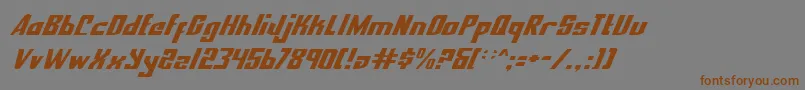 NationalExpressItalic Font – Brown Fonts on Gray Background