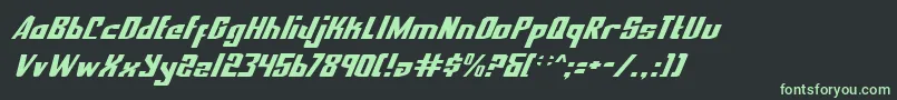 NationalExpressItalic Font – Green Fonts on Black Background