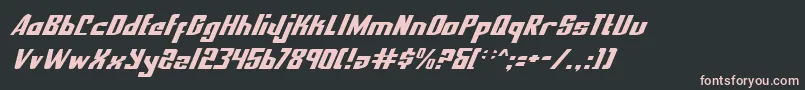 NationalExpressItalic Font – Pink Fonts on Black Background