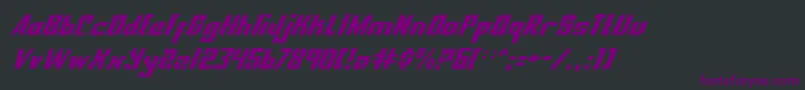 NationalExpressItalic Font – Purple Fonts on Black Background