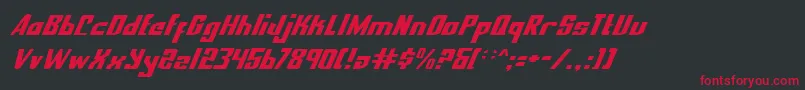 NationalExpressItalic Font – Red Fonts on Black Background