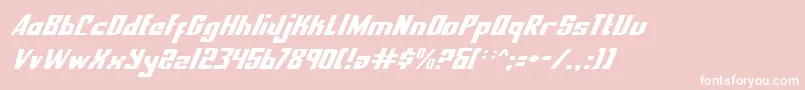 NationalExpressItalic Font – White Fonts on Pink Background