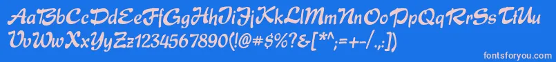 Шрифт Expressc – розовые шрифты на синем фоне