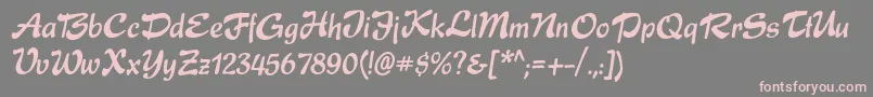 フォントExpressc – 灰色の背景にピンクのフォント