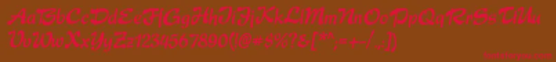 Expressc Font – Red Fonts on Brown Background