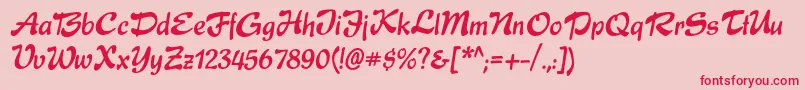 Expressc Font – Red Fonts on Pink Background